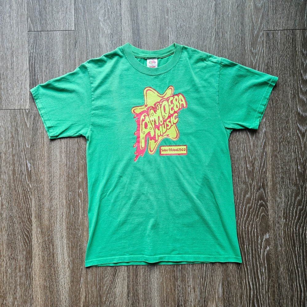 Amoeba Music San Francisco Graphic T Shirt Green Mens Medium